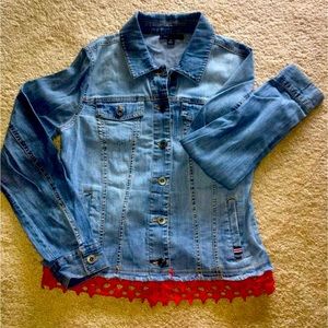 WOMENS Tommy Hilfiger Crop Denim Jacket Size Small
